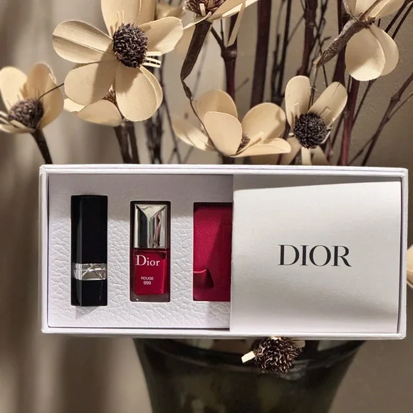 Dior Red Lipstick and Nail Polish Set